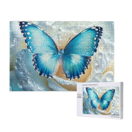 Puzzle Schmetterling,Puzzle 4000 Teile Blume Holzpuzzle Erwachsene mit Geschenkbox,Schwieriges,Unterhaltsames,Herausforderndes,Geeignet für Anfänger ab 14 Jahren,Geschenke für Männer/Frauen M-1001 von Yeogcohe