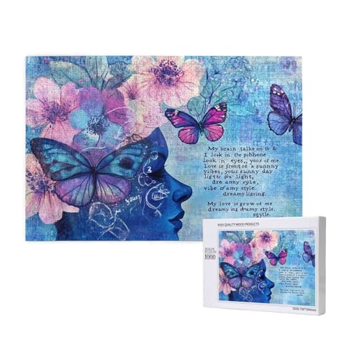 Puzzle Schmetterling,Puzzle 4000 Teile Tier Holzpuzzle Erwachsene mit Geschenkbox,Schwieriges,Unterhaltsames,Herausforderndes,Geeignet für Anfänger ab 14 Jahren,Geschenke für Männer/Frauen M-406 von Yeogcohe