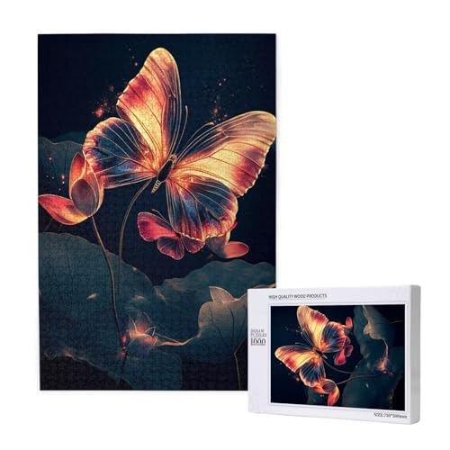 Puzzle Schmetterling,Puzzle 6000 Teile Blume Holzpuzzle Erwachsene mit Geschenkbox,Schwieriges,Unterhaltsames,Herausforderndes,Geeignet für Anfänger ab 14 Jahren,Geschenke für Männer/Frauen M-1776 von Yeogcohe