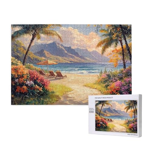 Puzzle Sommer,Puzzle 2000 Teile Blume Holzpuzzle Erwachsene mit Geschenkbox und Poster,Schwieriges,Unterhaltsames,Herausforderndes,Geeignet für Anfänger ab 14 Jahren,Geschenke für Männer/Frauen M-958 von Yeogcohe