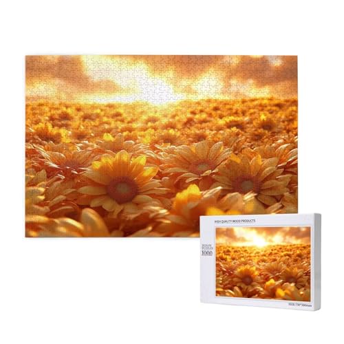 Puzzle Sonnenblume,Puzzle 6000 Teile Sonnenuntergang Holzpuzzle Erwachsene mit Geschenkbox,Schwieriges,Unterhaltsames,Herausforderndes,Geeignet für Anfänger ab 14 Jahren,Geschenke Männer/Frauen M-867 von Yeogcohe