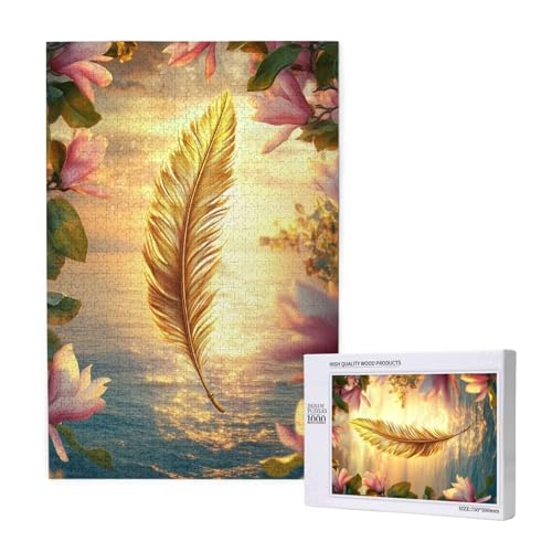 Puzzle Sonnenuntergang,Puzzle 2000 Teile Feder Holzpuzzle Erwachsene mit Geschenkbox,Schwieriges,Unterhaltsames,Herausforderndes,Geeignet für Anfänger ab 14 Jahren,Geschenke für Männer/Frauen M-1227 von Yeogcohe