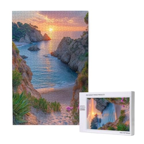 Puzzle Sonnenuntergang,Puzzle 4000 Teile Ozean Holzpuzzle Erwachsene mit Geschenkbox,Schwieriges,Unterhaltsames,Herausforderndes,Geeignet für Anfänger ab 14 Jahren,Geschenke für Männer/Frauen M-1510 von Yeogcohe