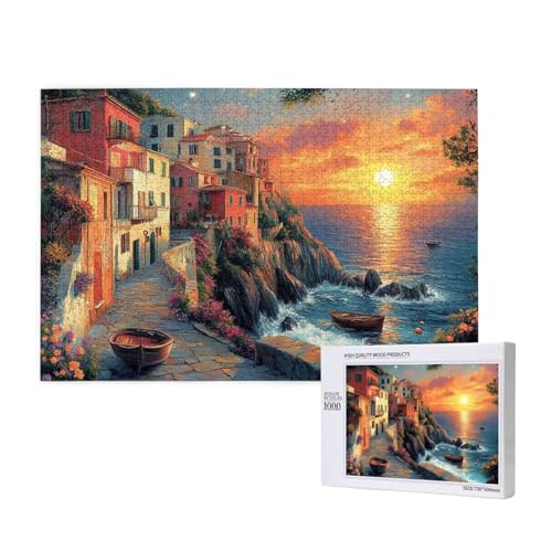 Puzzle Sonnenuntergang,Puzzle 6000 Teile Ozean Holzpuzzle Erwachsene mit Geschenkbox,Schwieriges,Unterhaltsames,Herausforderndes,Geeignet für Anfänger ab 14 Jahren,Geschenke für Männer/Frauen M-892 von Yeogcohe