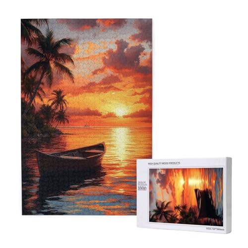Puzzle Sonnenuntergang,Puzzle 6000 Teile Ozean Holzpuzzle Erwachsene mit Geschenkbox,Schwieriges,Unterhaltsames,Herausforderndes,Geeignet für Anfänger ab 14 Jahren,Geschenke für Männer/Frauen M-1481 von Yeogcohe