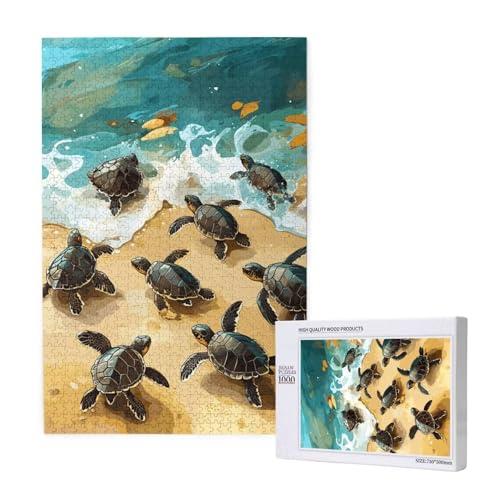 Puzzle Strand,Puzzle 1000 Teile Schildkröte Holzpuzzle Erwachsene mit Geschenkbox,Schwieriges,Unterhaltsames,Herausforderndes,Geeignet für Anfänger ab 14 Jahren,Geschenke für Männer/Frauen M-1294 Puzzle Strand,Puzzle 1000 Teile Schildkröte Holzpuzzle Erwachsene mit Geschenkbox,Schwieriges,Unterhaltsames,Herausforderndes,Geeignet für Anfänger ab 14 Jahren,Geschenke für Männer/Frauen M-1294 von Yeogcohe
