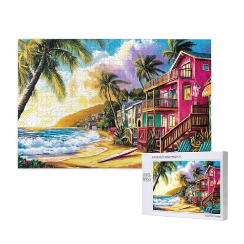 Puzzle Strand,Puzzle 6000 Teile Landschaft Holzpuzzle Erwachsene mit Geschenkbox,Schwieriges,Unterhaltsames,Herausforderndes,Geeignet für Anfänger ab 14 Jahren,Geschenke für Männer/Frauen M-896 von Yeogcohe