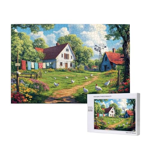 Puzzle Tier,Puzzle 1000 Teile Bauernhaus Holzpuzzle Erwachsene mit Geschenkbox und Poster,Schwieriges,Unterhaltsames,Herausforderndes,Geeignet für Anfänger ab 14 Jahren,Geschenke für Frauen M-155 Puzzle Tier,Puzzle 1000 Teile Bauernhaus Holzpuzzle Erwachsene mit Geschenkbox und Poster,Schwieriges,Unterhaltsames,Herausforderndes,Geeignet für Anfänger ab 14 Jahren,Geschenke für Frauen M-155 von Yeogcohe