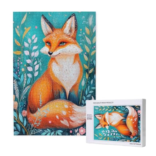 Puzzle Tier,Puzzle 2000 Teile Fuchs Holzpuzzle Erwachsene mit Geschenkbox und Poster,Schwieriges,Unterhaltsames,Herausforderndes,Geeignet für Anfänger ab 14 Jahren,Geschenke für Männer/Frauen M-1938 von Yeogcohe