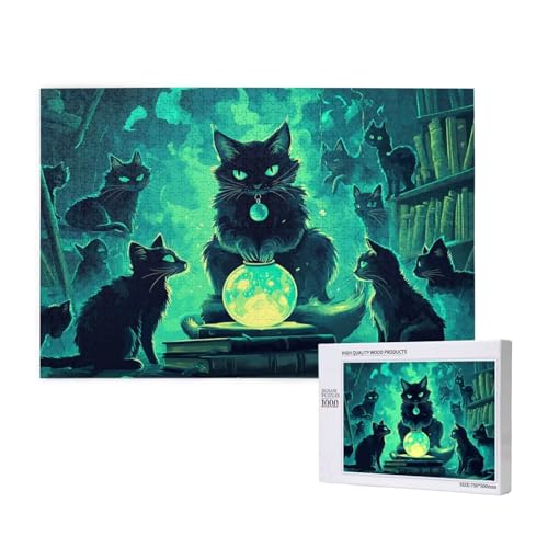 Puzzle Tier,Puzzle 2000 Teile Katze Holzpuzzle Erwachsene mit Geschenkbox und Poster,Schwieriges, Unterhaltsames, Herausforderndes, Geeignet für Anfänger ab 14 Jahren,Geschenke für Männer/Frauen M-409 von Yeogcohe