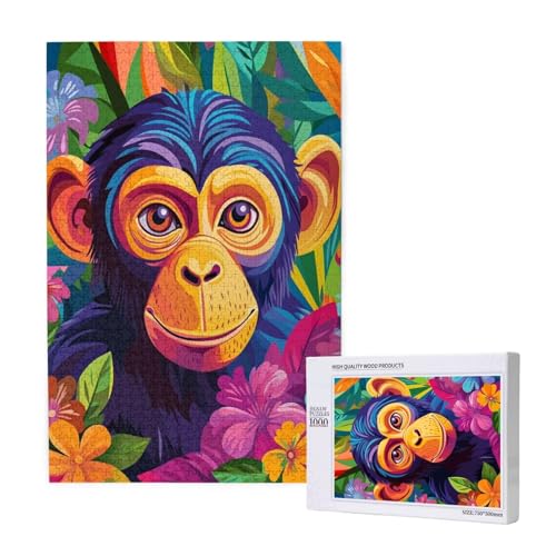 Puzzle Tier,Puzzle 2000 Teile Schimpansen Holzpuzzle Erwachsene mit Geschenkbox,Schwieriges,Unterhaltsames,Herausforderndes,Geeignet für Anfänger ab 14 Jahren,Geschenke für Männer/Frauen M-1653 Puzzle Tier,Puzzle 2000 Teile Schimpansen Holzpuzzle Erwachsene mit Geschenkbox,Schwieriges,Unterhaltsames,Herausforderndes,Geeignet für Anfänger ab 14 Jahren,Geschenke für Männer/Frauen M-1653 von Yeogcohe