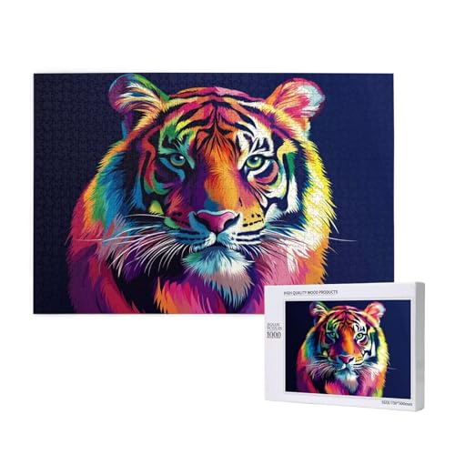 Puzzle Tier,Puzzle 2000 Teile Tiger Holzpuzzle Erwachsene mit Geschenkbox und Poster,Schwieriges, Unterhaltsames, Herausforderndes, Geeignet für Anfänger ab 14 Jahren,Geschenke für Männer/Frauen M-992 von Yeogcohe