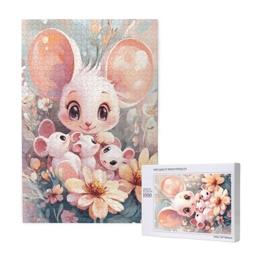 Puzzle Tier,Puzzle 300 Teile Blume Holzpuzzle Erwachsene mit Geschenkbox und Poster,Schwieriges, Unterhaltsames, Herausforderndes, Geeignet für Anfänger ab 14 Jahren,Geschenke für Männer/Frauen M-1371 von Yeogcohe