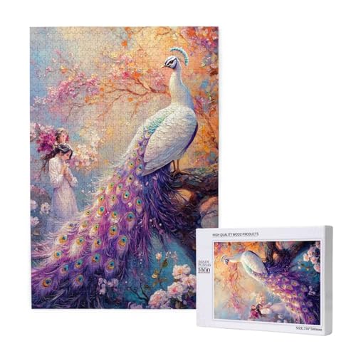 Puzzle Tier,Puzzle 4000 Teile Pfau Holzpuzzle Erwachsene mit Geschenkbox und Poster,Schwieriges, Unterhaltsames, Herausforderndes, Geeignet für Anfänger ab 14 Jahren,Geschenke für Männer/Frauen M-1711 von Yeogcohe