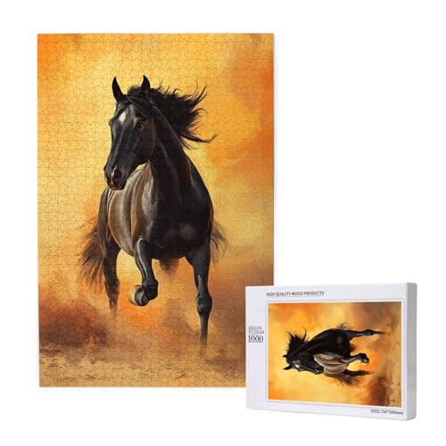 Puzzle Tier,Puzzle 4000 Teile Pferd Holzpuzzle Erwachsene mit Geschenkbox und Poster,Schwieriges,Unterhaltsames,Herausforderndes,Geeignet für Anfänger ab 14 Jahren,Geschenke für Männer/Frauen M-1241 von Yeogcohe
