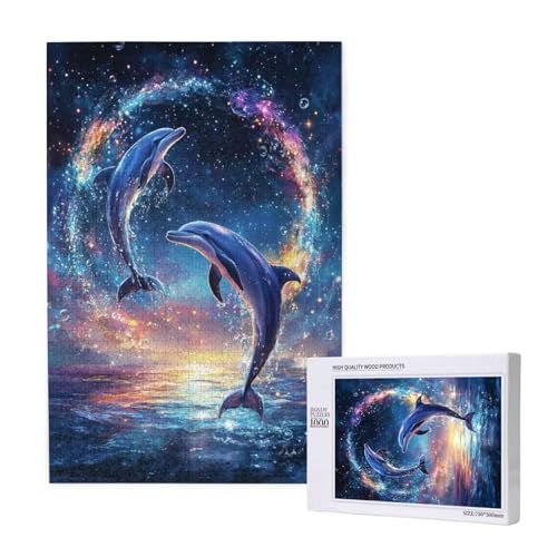 Puzzle Tier,Puzzle 6000 Teile Delphin Holzpuzzle Erwachsene mit Geschenkbox und Poster,Schwieriges,Unterhaltsames,Herausforderndes,Geeignet für Anfänger ab 14 Jahren,Geschenke für Männer/Frauen M-1634 von Yeogcohe