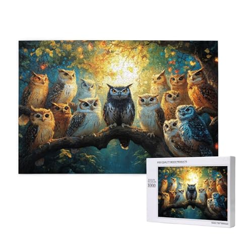Puzzle Tier,Puzzle 6000 Teile Eule Holzpuzzle Erwachsene mit Geschenkbox und Poster,Schwieriges, Unterhaltsames, Herausforderndes, Geeignet für Anfänger ab 14 Jahren,Geschenke für Männer/Frauen M-756 von Yeogcohe