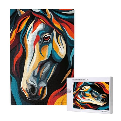 Puzzle Tier,Puzzle 6000 Teile Pferd Holzpuzzle Erwachsene mit Geschenkbox und Poster,Schwieriges,Unterhaltsames,Herausforderndes,Geeignet für Anfänger ab 14 Jahren,Geschenke für Männer/Frauen M-1700 von Yeogcohe