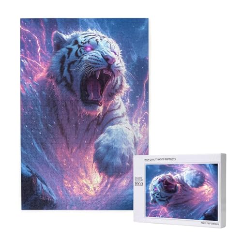 Puzzle Tiger,Puzzle 2000 Teile Tier Holzpuzzle Erwachsene mit Geschenkbox und Poster,Schwieriges,Unterhaltsames,Herausforderndes,Geeignet für Anfänger ab 14 Jahren,Geschenke für Männer/Frauen M-1493 von Yeogcohe
