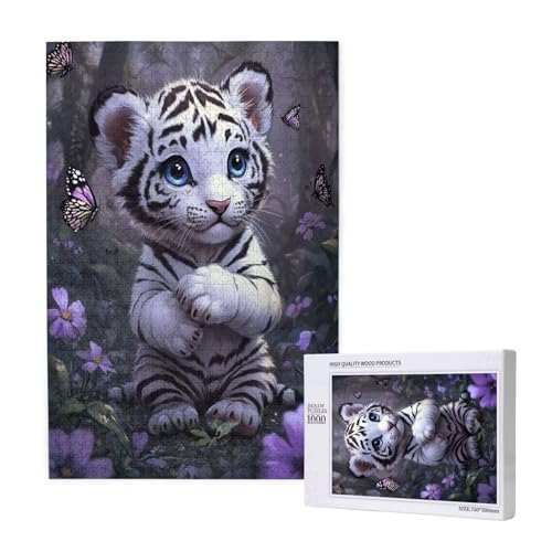 Puzzle Tiger,Puzzle 6000 Teile Schmetterling Holzpuzzle Erwachsene mit Geschenkbox,Schwieriges,Unterhaltsames,Herausforderndes,Geeignet für Anfänger ab 14 Jahren,Geschenke für Männer/Frauen M-1397 von Yeogcohe