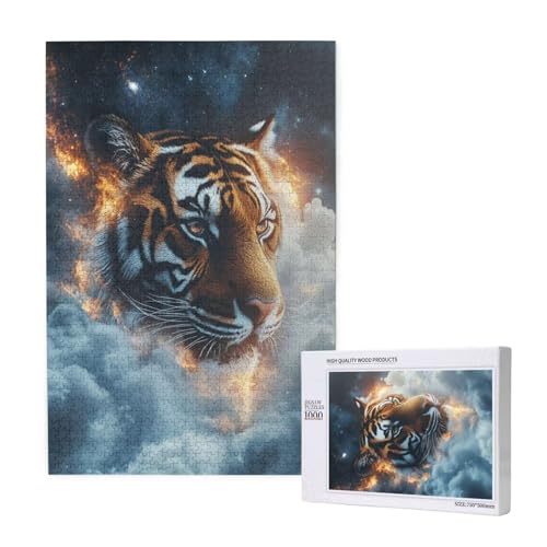 Puzzle Tiger,Puzzle 6000 Teile Tier Holzpuzzle Erwachsene mit Geschenkbox und Poster,Schwieriges,Unterhaltsames,Herausforderndes,Geeignet für Anfänger ab 14 Jahren,Geschenke für Männer/Frauen M-1598 von Yeogcohe