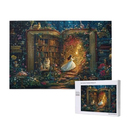 Puzzle Traum,Puzzle 1000 Teile Prinzessin Holzpuzzle Erwachsene mit Geschenkbox,Schwieriges,Unterhaltsames,Herausforderndes,Geeignet für Anfänger ab 14 Jahren,Geschenke für Männer/Frauen M-704 von Yeogcohe
