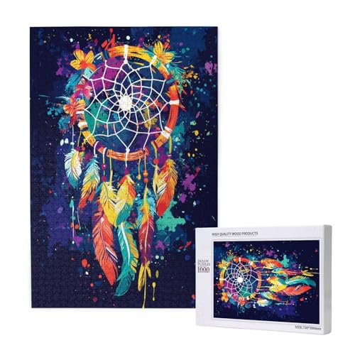 Puzzle Traumfänger,Puzzle 2000 Teile Schmetterling Holzpuzzle Erwachsene mit Geschenkbox,Schwieriges,Unterhaltsames,Herausforderndes,Geeignet für Anfänger ab 14 Jahren,Geschenke Männer/Frauen M-1722 von Yeogcohe