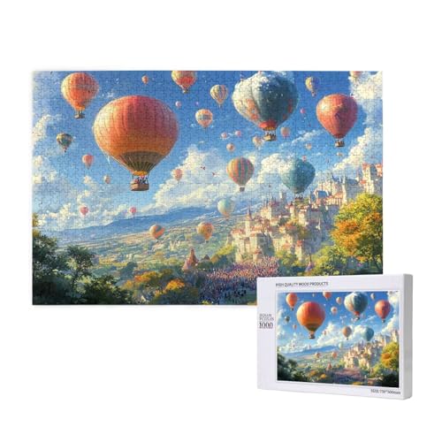 Puzzle Türkei,Puzzle 6000 Teile Heißluftballon Holzpuzzle Erwachsene mit Geschenkbox,Schwieriges,Unterhaltsames,Herausforderndes,Geeignet für Anfänger ab 14 Jahren,Geschenke für Männer/Frauen M-693 von Yeogcohe