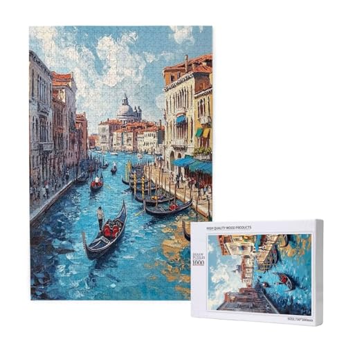 Puzzle Venedig,Puzzle 2000 Teile Landschaft Holzpuzzle Erwachsene mit Geschenkbox,Schwieriges,Unterhaltsames,Herausforderndes,Geeignet für Anfänger ab 14 Jahren,Geschenke für Männer/Frauen M-1902 von Yeogcohe