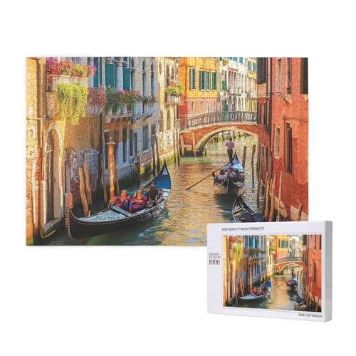 Puzzle Venedig,Puzzle 6000 Teile Landschaft Holzpuzzle Erwachsene mit Geschenkbox,Schwieriges,Unterhaltsames,Herausforderndes,Geeignet für Anfänger ab 14 Jahren,Geschenke für Männer/Frauen M-802 von Yeogcohe