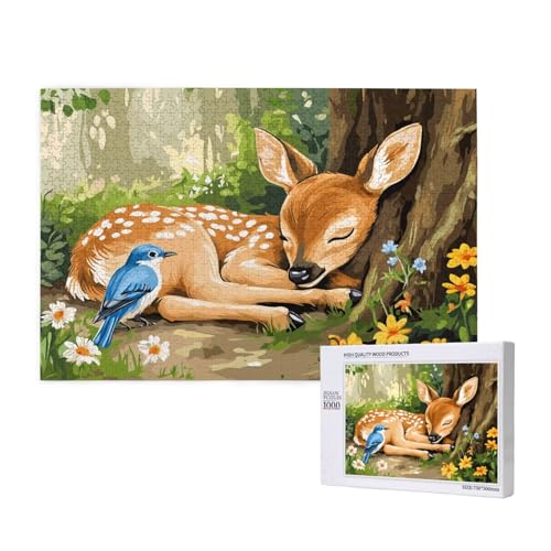 Puzzle Vogel,Puzzle 1000 Teile REH Holzpuzzle Erwachsene mit Geschenkbox und Poster,Schwieriges, Unterhaltsames, Herausforderndes, Geeignet für Anfänger ab 14 Jahren,Geschenke für Männer/Frauen M-380 Puzzle Vogel,Puzzle 1000 Teile REH Holzpuzzle Erwachsene mit Geschenkbox und Poster,Schwieriges, Unterhaltsames, Herausforderndes, Geeignet für Anfänger ab 14 Jahren,Geschenke für Männer/Frauen M-380 von Yeogcohe