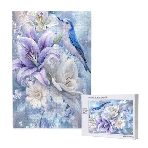 Puzzle Vogel,Puzzle 2000 Teile Blume Holzpuzzle Erwachsene mit Geschenkbox und Poster,Schwieriges,Unterhaltsames,Herausforderndes,Geeignet für Anfänger ab 14 Jahren,Geschenke für Männer/Frauen M-1980 von Yeogcohe