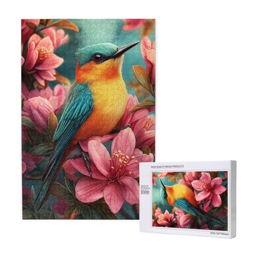 Puzzle Vogel,Puzzle 4000 Teile Blume Holzpuzzle Erwachsene mit Geschenkbox und Poster,Schwieriges,Unterhaltsames,Herausforderndes,Geeignet für Anfänger ab 14 Jahren,Geschenke für Männer/Frauen M-1911 von Yeogcohe