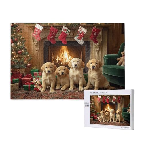 Puzzle Weihnachten,Puzzle 1000 Teile Hund Holzpuzzle Erwachsene mit Geschenkbox,Schwieriges,Unterhaltsames,Herausforderndes,Geeignet für Anfänger ab 14 Jahren,Geschenke für Männer/Frauen M-261 Puzzle Weihnachten,Puzzle 1000 Teile Hund Holzpuzzle Erwachsene mit Geschenkbox,Schwieriges,Unterhaltsames,Herausforderndes,Geeignet für Anfänger ab 14 Jahren,Geschenke für Männer/Frauen M-261 von Yeogcohe