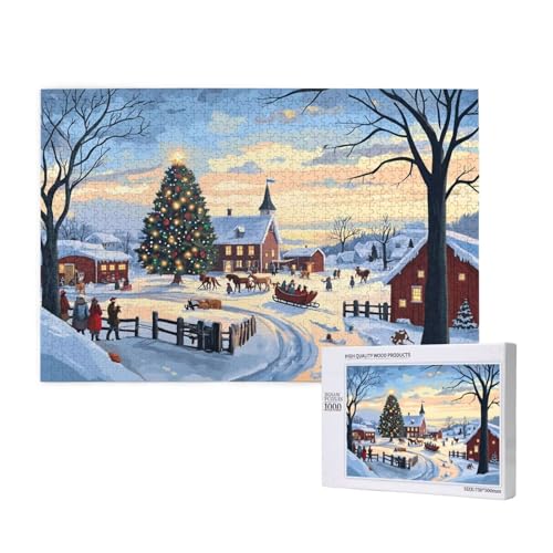 Puzzle Weihnachten,Puzzle 1000 Teile Schneeszene Holzpuzzle Erwachsene mit Geschenkbox,Schwieriges,Unterhaltsames,Herausforderndes,Geeignet für Anfänger ab 14 Jahren,Geschenke für Männer/Frauen M-417 Puzzle Weihnachten,Puzzle 1000 Teile Schneeszene Holzpuzzle Erwachsene mit Geschenkbox,Schwieriges,Unterhaltsames,Herausforderndes,Geeignet für Anfänger ab 14 Jahren,Geschenke für Männer/Frauen M-417 von Yeogcohe