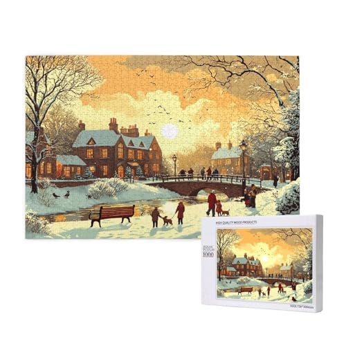 Puzzle Weihnachten,Puzzle 1000 Teile Winter Holzpuzzle Erwachsene mit Geschenkbox,Schwieriges,Unterhaltsames,Herausforderndes,Geeignet für Anfänger ab 14 Jahren,Geschenke für Männer/Frauen M-179 Puzzle Weihnachten,Puzzle 1000 Teile Winter Holzpuzzle Erwachsene mit Geschenkbox,Schwieriges,Unterhaltsames,Herausforderndes,Geeignet für Anfänger ab 14 Jahren,Geschenke für Männer/Frauen M-179 von Yeogcohe