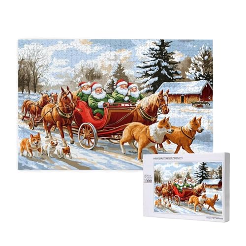 Puzzle Weihnachten,Puzzle 4000 Teile Tier Holzpuzzle Erwachsene mit Geschenkbox,Schwieriges,Unterhaltsames,Herausforderndes,Geeignet für Anfänger ab 14 Jahren,Geschenke für Männer/Frauen M-626 von Yeogcohe