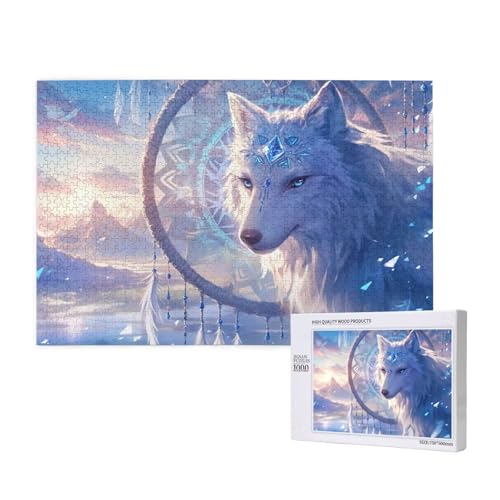 Puzzle Wolf,Puzzle 6000 Teile Traumfänger Holzpuzzle Erwachsene mit Geschenkbox und Poster,Schwieriges,Unterhaltsames,Herausforderndes,Geeignet für Anfänger ab 14 Jahren,Geschenke für Frauen M-84 Puzzle Wolf,Puzzle 6000 Teile Traumfänger Holzpuzzle Erwachsene mit Geschenkbox und Poster,Schwieriges,Unterhaltsames,Herausforderndes,Geeignet für Anfänger ab 14 Jahren,Geschenke für Frauen M-84 von Yeogcohe