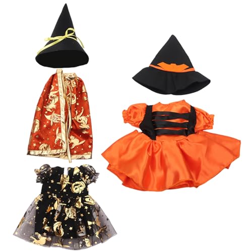 2 Sets 18 Zoll Puppenkleidung und Accessoires enthalten Hexenhut und Kleid, Orange Pretty Doll Kleidung für Halloween -Kostüme Mädchen Geschenke, 18 Zoll 2 Sets 18 Zoll Puppenkleidung und Accessoires enthalten Hexenhut und Kleid, Orange Pretty Doll Kleidung für Halloween -Kostüme Mädchen Geschenke, 18 Zoll von Yeory