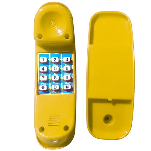 Kindertelefon, 8, 5-Zoll-Simulation Spielzeugtelefon mit Basis- und digitalen Tasten, Safe Smooth & Educational Playhouse Accessoires Gelb, Spielzeugtelefone für Kleinkinder 1-3 Kindertelefon, 8, 5-Zoll-Simulation Spielzeugtelefon mit Basis- und digitalen Tasten, Safe Smooth & Educational Playhouse Accessoires Gelb, Spielzeugtelefone für Kleinkinder 1-3 von Yeory