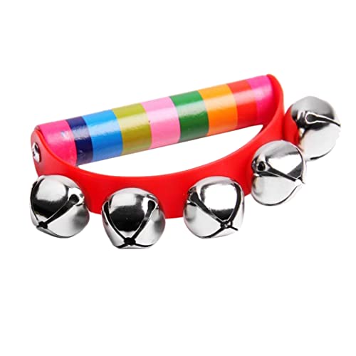 Musikalisches Tamburin, Tamburin -Handbell, Musikinstrument Rhythmus schütteln kleine Jingle -Glockenspielzeug Tool Baby Kind Kind frühe Bildung, Babyglocken Glocken Musikalisches Tamburin, Tamburin -Handbell, Musikinstrument Rhythmus schütteln kleine Jingle -Glockenspielzeug Tool Baby Kind Kind frühe Bildung, Babyglocken Glocken von Yeory