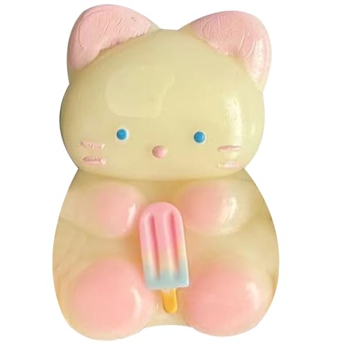 Squeeze -Spielzeug, Kawaii -Katzenform -Stressspielzeug, weiches Eiskätzchen sensorisches Spielzeug, Simulation niedliches Stress -Relief -Spielzeug, kreative Geschenke und Stressbälle für Kinder und Squeeze -Spielzeug, Kawaii -Katzenform -Stressspielzeug, weiches Eiskätzchen sensorisches Spielzeug, Simulation niedliches Stress -Relief -Spielzeug, kreative Geschenke und Stressbälle für Kinder und von Yeory