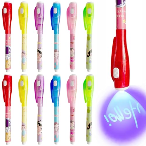 Yeory 12 pcs unsichtbarer Tintenstift mit UV-Licht, 5 Zoll Spaß unsichtbarer Stiftplastik-Cartoon Verschwinden Tintenmarkierungen für Kinder 8-12, Klassenpreise Spion, Verschwinden Yeory 12 pcs unsichtbarer Tintenstift mit UV-Licht, 5 Zoll Spaß unsichtbarer Stiftplastik-Cartoon Verschwinden Tintenmarkierungen für Kinder 8-12, Klassenpreise Spion, Verschwinden von Yeory