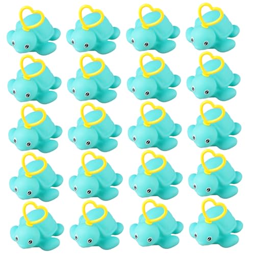 Yeory 20pcs Badspielzeug, niedliche Schildkröte Plastik Baby Badspielzeug mit Hebezing Ringfischereispiel Meerestiere für Badezimmer, Pool oder Freien, Kinder, Kinder von Yeory