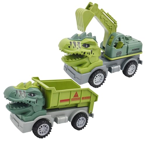 Yeory 2PCS Sandspielzeug, Dinosaurier -Bauspielzeug umfassen Bagger- und Kipper, Simulation und Reversible Spielzeugautos für Kindergeschenk, Bauwagen Yeory 2PCS Sandspielzeug, Dinosaurier -Bauspielzeug umfassen Bagger- und Kipper, Simulation und Reversible Spielzeugautos für Kindergeschenk, Bauwagen von Yeory