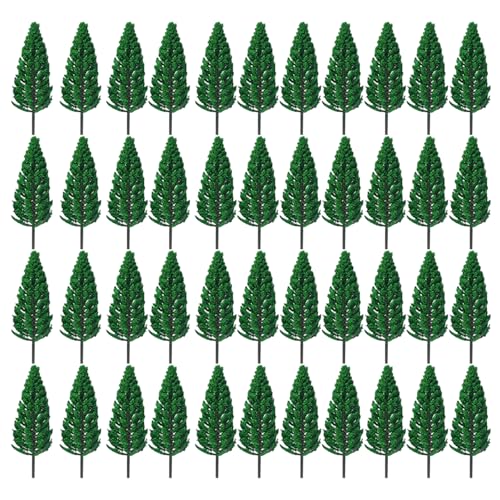 Yeory 40pcs Modellbäume, künstliche Kunststoffminiaturbäume, wartungsarme dekorative Architekturanlage für DIY-Handwerksgebäude Modelllandschaftslandschaft, gefälschte Baum von Yeory