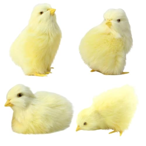 Yeory 4pcs Babyküken, Simulation Plüsch Baby Kükenspielzeug, 4 Posen realistisches Ostertierspielzeug für Frühlingsfoto -Requisiten Korb Ostern Hühnerdekoration, Küken gefülltes Tier Yeory 4pcs Babyküken, Simulation Plüsch Baby Kükenspielzeug, 4 Posen realistisches Ostertierspielzeug für Frühlingsfoto -Requisiten Korb Ostern Hühnerdekoration, Küken gefülltes Tier von Yeory