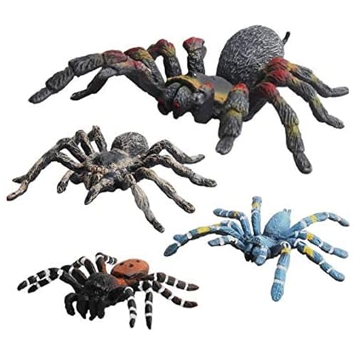 Yeory 4pcs realistische Tierfiguren festgelegt, plastische gefälschte Spinne mit realistischen Details, Bildungsspinnenspielzeugmodell für Jungen Mädchen Kinder Kleinkinder, Spinnenspielzeug Yeory 4pcs realistische Tierfiguren festgelegt, plastische gefälschte Spinne mit realistischen Details, Bildungsspinnenspielzeugmodell für Jungen Mädchen Kinder Kleinkinder, Spinnenspielzeug von Yeory