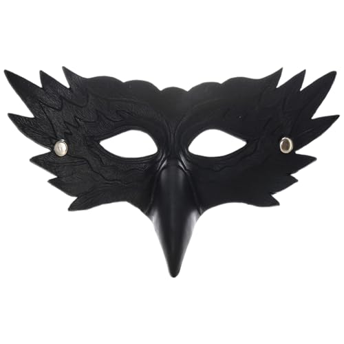 Yeory Adlermaske exquisit strukturierte pu halbe Gesicht Halloween Maske Lifelike Vogelkostüm für Mardi Gras Day Masquerade Cosplay -Party, Tier von Yeory