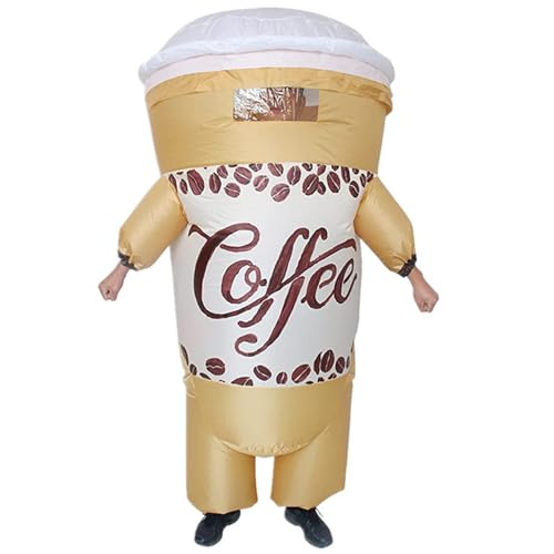 Yeory Aufblasbares Kostüm Erwachsener lustiger kreativer Ganzkörper Blow Coffee Tasse Kostüm für Cosplay -Party Halloween, aufblasbar von Yeory